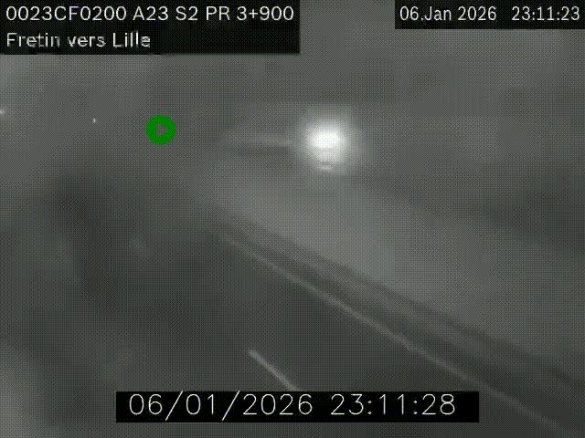 <h2>Webcam autoroute A23 à hauteur de Fretin. Vue orientée vers Lille</h2>
