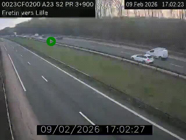 <h2>Webcam autoroute A23 à hauteur de Fretin. Vue orientée vers Lille</h2>