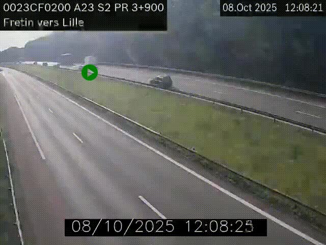 <h2>Webcam autoroute A23 à hauteur de Fretin. Vue orientée vers Lille</h2>