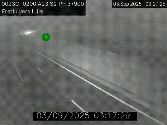 <h2>Webcam autoroute A23 à hauteur de Fretin. Vue orientée vers Lille</h2>