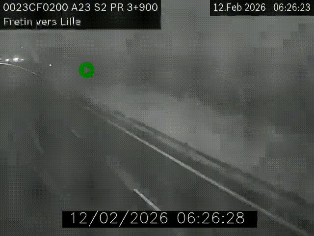 <h2>Webcam autoroute A23 à hauteur de Fretin. Vue orientée vers Lille</h2>