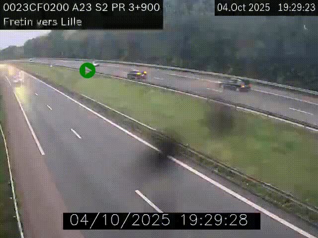 <h2>Webcam autoroute A23 à hauteur de Fretin. Vue orientée vers Lille</h2>