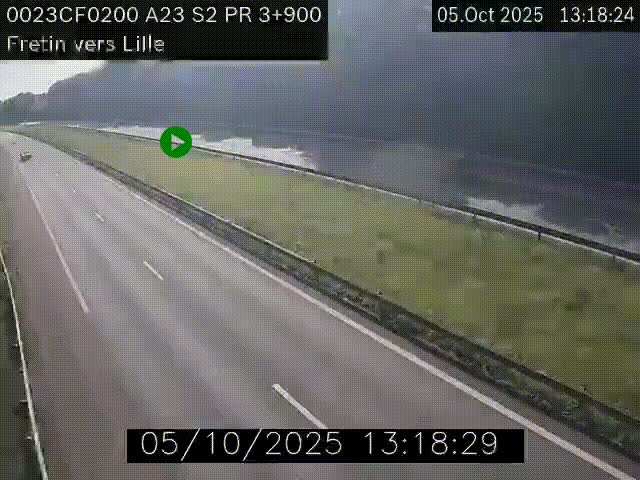 <h2>Webcam autoroute A23 à hauteur de Fretin. Vue orientée vers Lille</h2>
