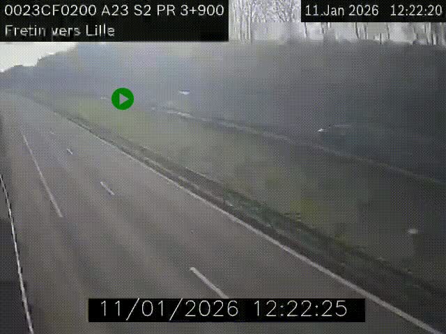 <h2>Webcam autoroute A23 à hauteur de Fretin. Vue orientée vers Lille</h2>
