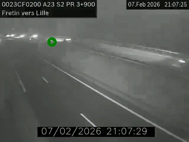 <h2>Webcam autoroute A23 à hauteur de Fretin. Vue orientée vers Lille</h2>