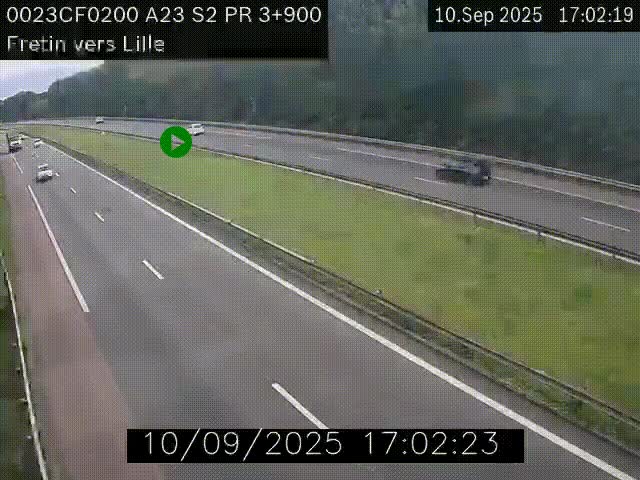 <h2>Webcam autoroute A23 à hauteur de Fretin. Vue orientée vers Lille</h2>