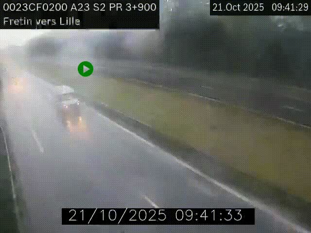 <h2>Webcam autoroute A23 à hauteur de Fretin. Vue orientée vers Lille</h2>