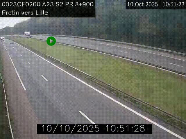 <h2>Webcam autoroute A23 à hauteur de Fretin. Vue orientée vers Lille</h2>