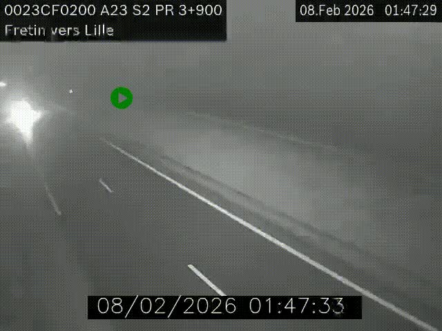 <h2>Webcam autoroute A23 à hauteur de Fretin. Vue orientée vers Lille</h2>