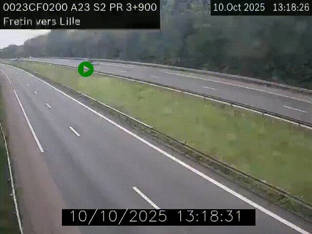 <h2>Webcam autoroute A23 à hauteur de Fretin. Vue orientée vers Lille</h2>