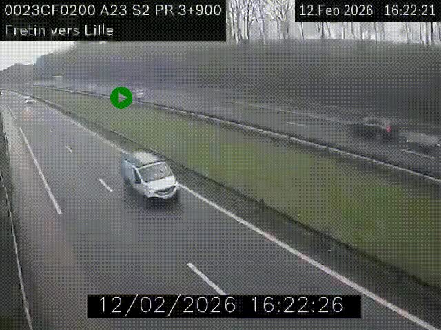 <h2>Webcam autoroute A23 à hauteur de Fretin. Vue orientée vers Lille</h2>
