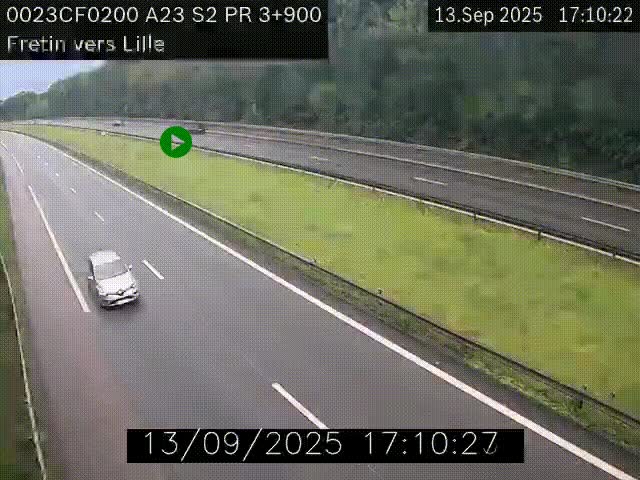 <h2>Webcam autoroute A23 à hauteur de Fretin. Vue orientée vers Lille</h2>