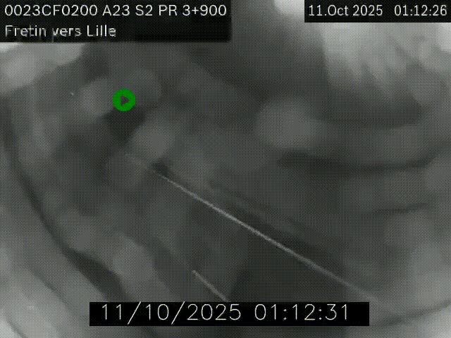 <h2>Webcam autoroute A23 à hauteur de Fretin. Vue orientée vers Lille</h2>