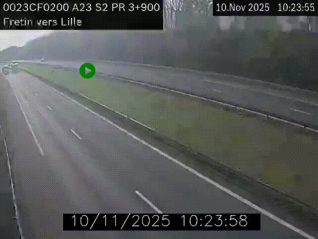 <h2>Webcam autoroute A23 à hauteur de Fretin. Vue orientée vers Lille</h2>