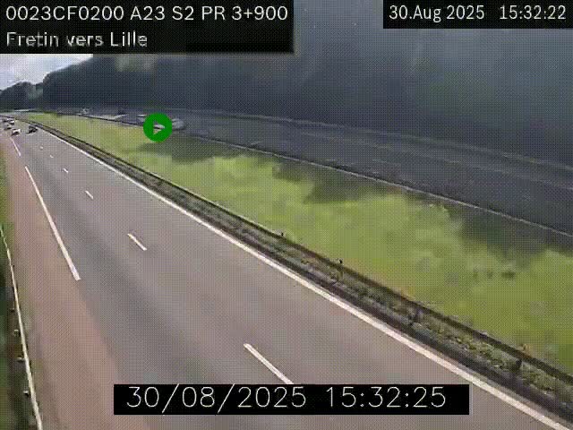 <h2>Webcam autoroute A23 à hauteur de Fretin. Vue orientée vers Lille</h2>