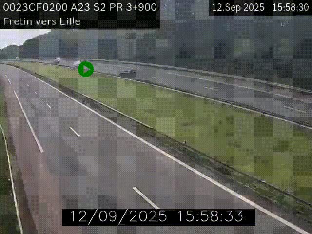 <h2>Webcam autoroute A23 à hauteur de Fretin. Vue orientée vers Lille</h2>
