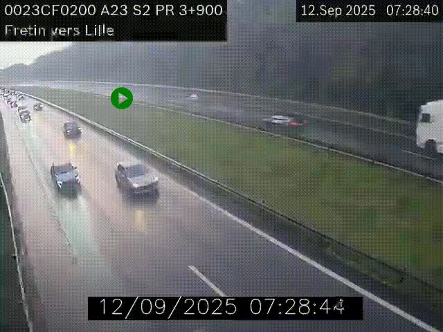 <h2>Webcam autoroute A23 à hauteur de Fretin. Vue orientée vers Lille</h2>