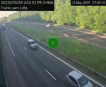 <h2>Webcam autoroute A23 à hauteur de Fretin. Vue orientée vers Lille</h2>
