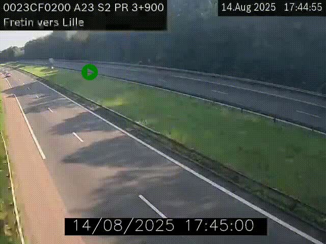 <h2>Webcam autoroute A23 à hauteur de Fretin. Vue orientée vers Lille</h2>