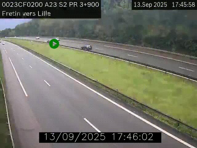 <h2>Webcam autoroute A23 à hauteur de Fretin. Vue orientée vers Lille</h2>