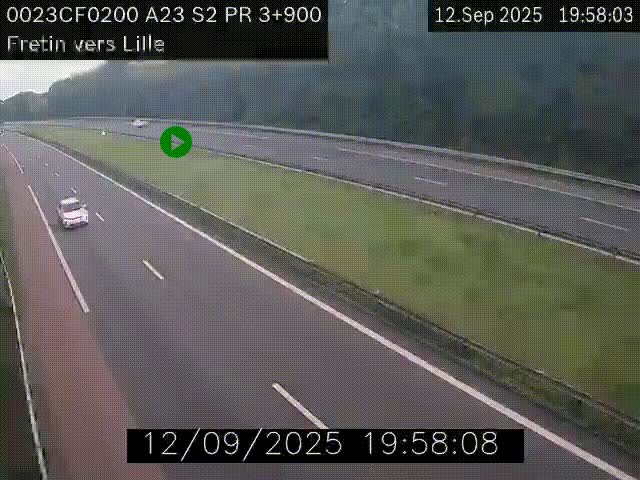 <h2>Webcam autoroute A23 à hauteur de Fretin. Vue orientée vers Lille</h2>