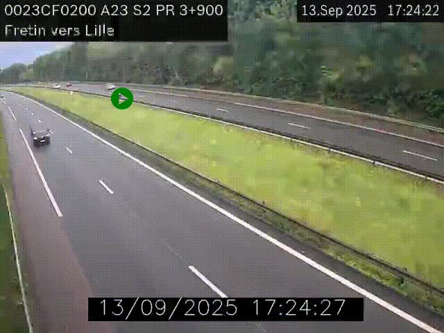 <h2>Webcam autoroute A23 à hauteur de Fretin. Vue orientée vers Lille</h2>