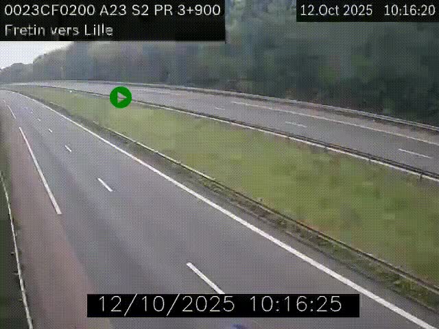 <h2>Webcam autoroute A23 à hauteur de Fretin. Vue orientée vers Lille</h2>