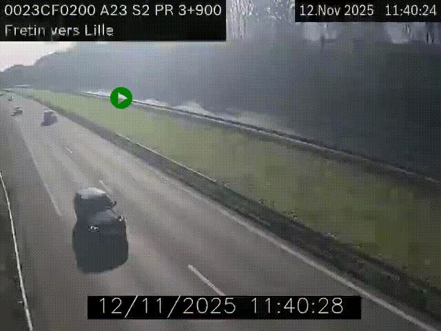 <h2>Webcam autoroute A23 à hauteur de Fretin. Vue orientée vers Lille</h2>
