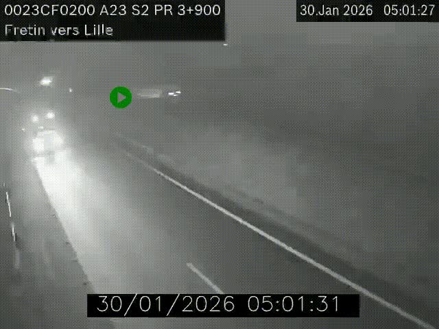 <h2>Webcam autoroute A23 à hauteur de Fretin. Vue orientée vers Lille</h2>