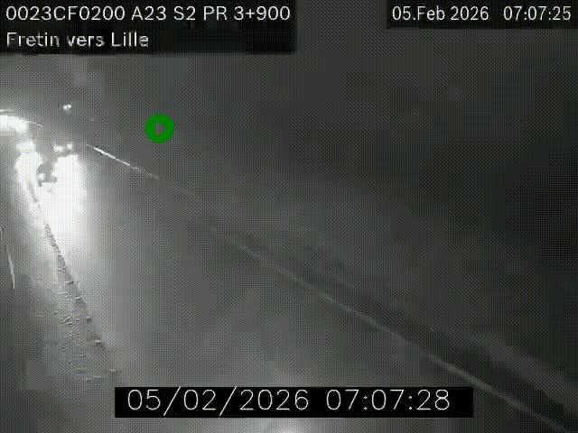 <h2>Webcam autoroute A23 à hauteur de Fretin. Vue orientée vers Lille</h2>