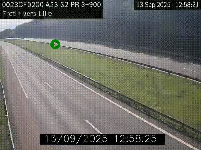 <h2>Webcam autoroute A23 à hauteur de Fretin. Vue orientée vers Lille</h2>