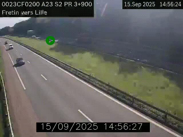 <h2>Webcam autoroute A23 à hauteur de Fretin. Vue orientée vers Lille</h2>