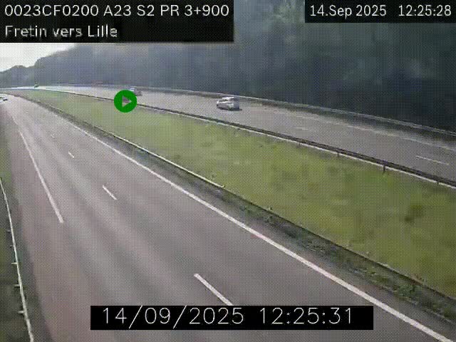 <h2>Webcam autoroute A23 à hauteur de Fretin. Vue orientée vers Lille</h2>