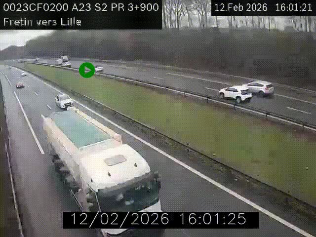 <h2>Webcam autoroute A23 à hauteur de Fretin. Vue orientée vers Lille</h2>