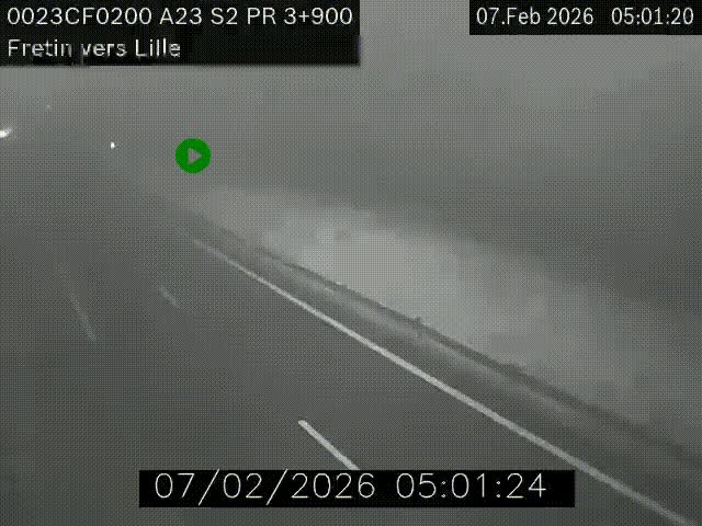 <h2>Webcam autoroute A23 à hauteur de Fretin. Vue orientée vers Lille</h2>