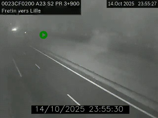 <h2>Webcam autoroute A23 à hauteur de Fretin. Vue orientée vers Lille</h2>