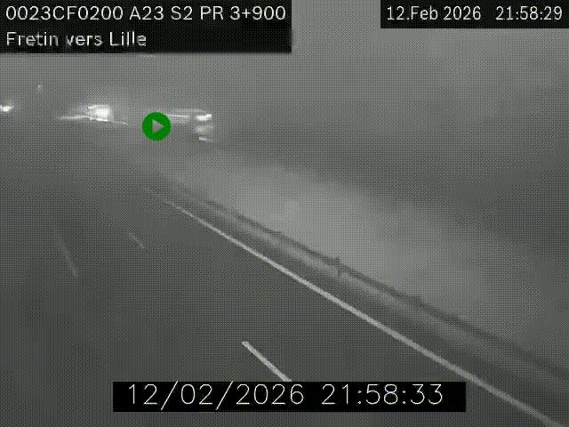 <h2>Webcam autoroute A23 à hauteur de Fretin. Vue orientée vers Lille</h2>