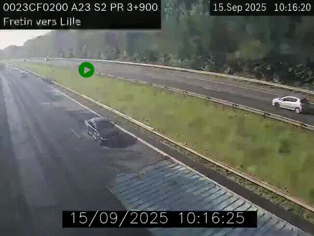 <h2>Webcam autoroute A23 à hauteur de Fretin. Vue orientée vers Lille</h2>