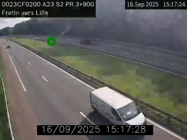 <h2>Webcam autoroute A23 à hauteur de Fretin. Vue orientée vers Lille</h2>