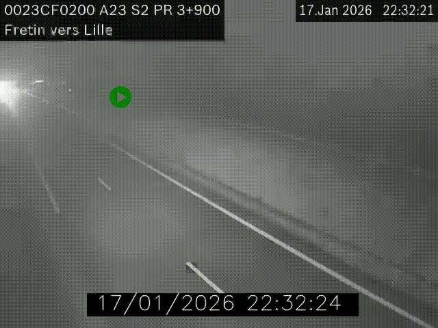 <h2>Webcam autoroute A23 à hauteur de Fretin. Vue orientée vers Lille</h2>