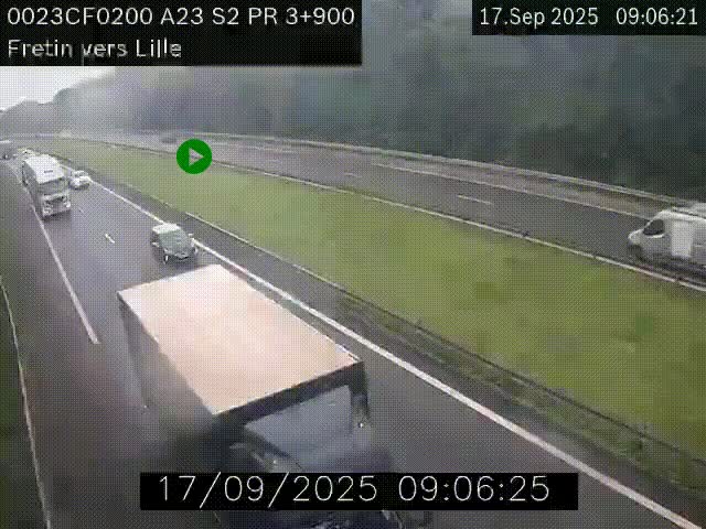 <h2>Webcam autoroute A23 à hauteur de Fretin. Vue orientée vers Lille</h2>