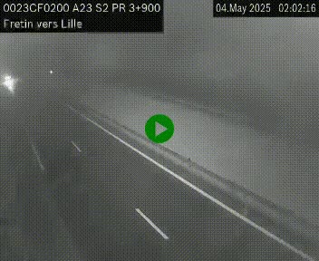 Webcam autoroute A23 à hauteur de Fretin. Vue orientée vers Lille