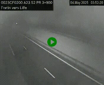 Webcam autoroute A23 à hauteur de Fretin. Vue orientée vers Lille
