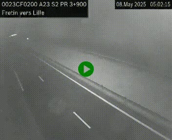 Webcam autoroute A23 à hauteur de Fretin. Vue orientée vers Lille