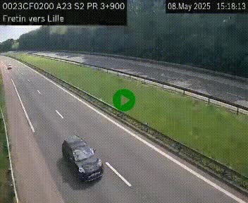 Webcam autoroute A23 à hauteur de Fretin. Vue orientée vers Lille