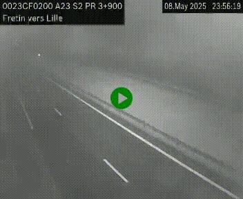 Webcam autoroute A23 à hauteur de Fretin. Vue orientée vers Lille
