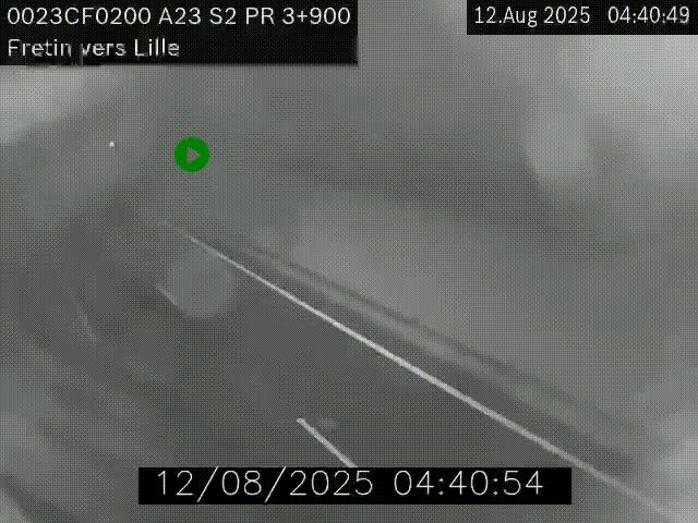 Webcam autoroute A23 à hauteur de Fretin. Vue orientée vers Lille