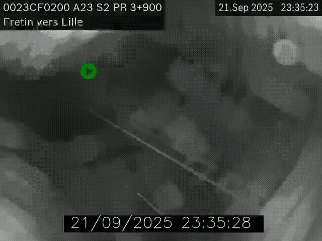 Webcam autoroute A23 à hauteur de Fretin. Vue orientée vers Lille