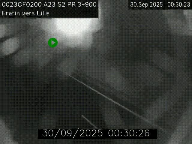 Webcam autoroute A23 à hauteur de Fretin. Vue orientée vers Lille