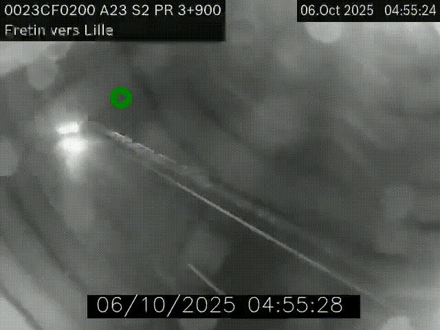 Webcam autoroute A23 à hauteur de Fretin. Vue orientée vers Lille